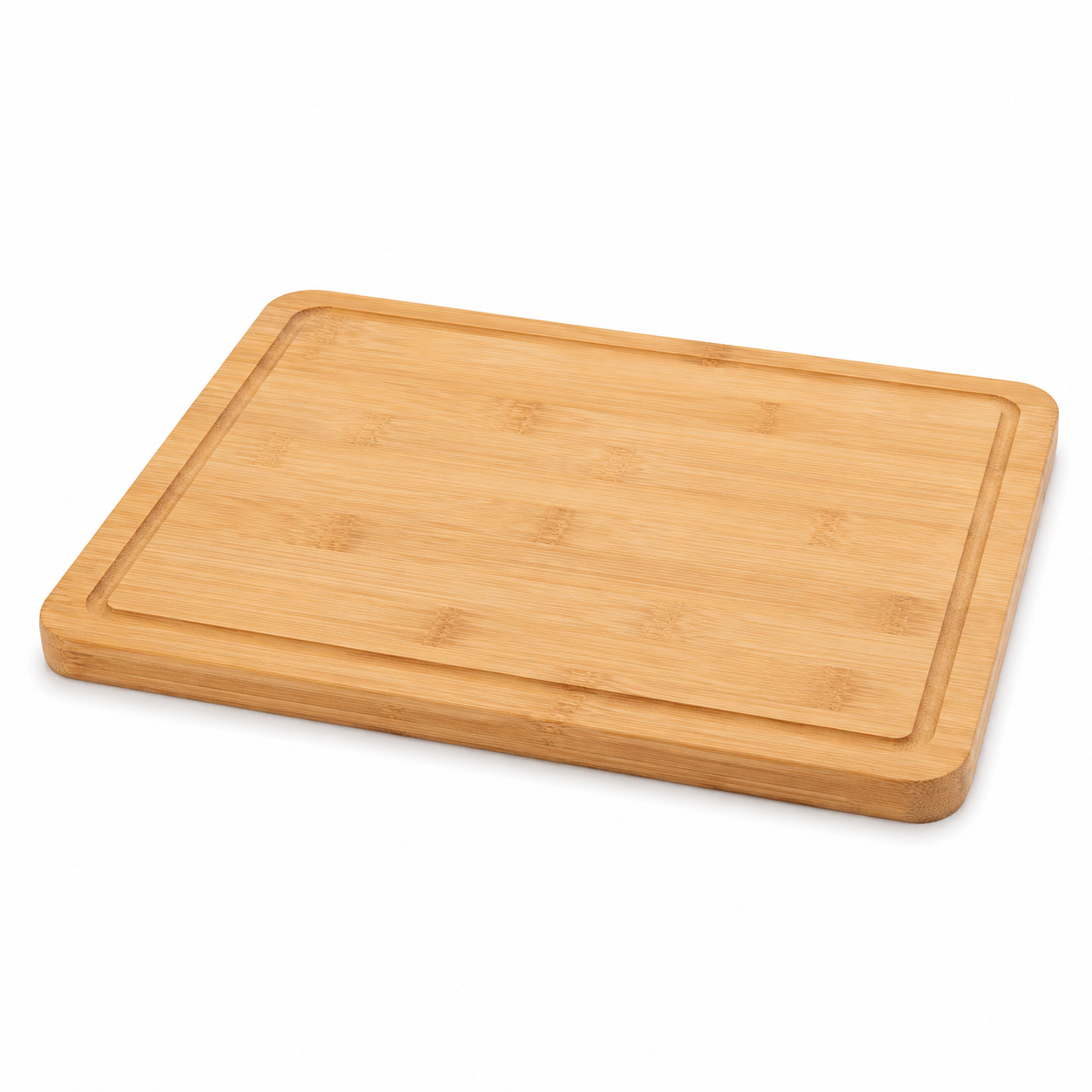 Planche à découper en bambou naturel rainurée 38x28 cm