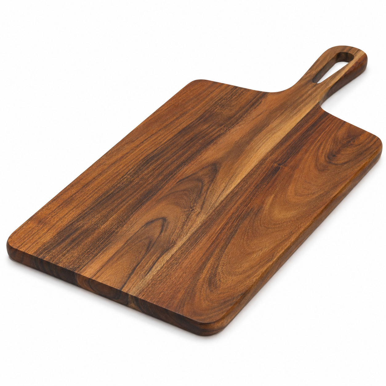 Planche à découper en bois acacia avec poignée 42x25 cm