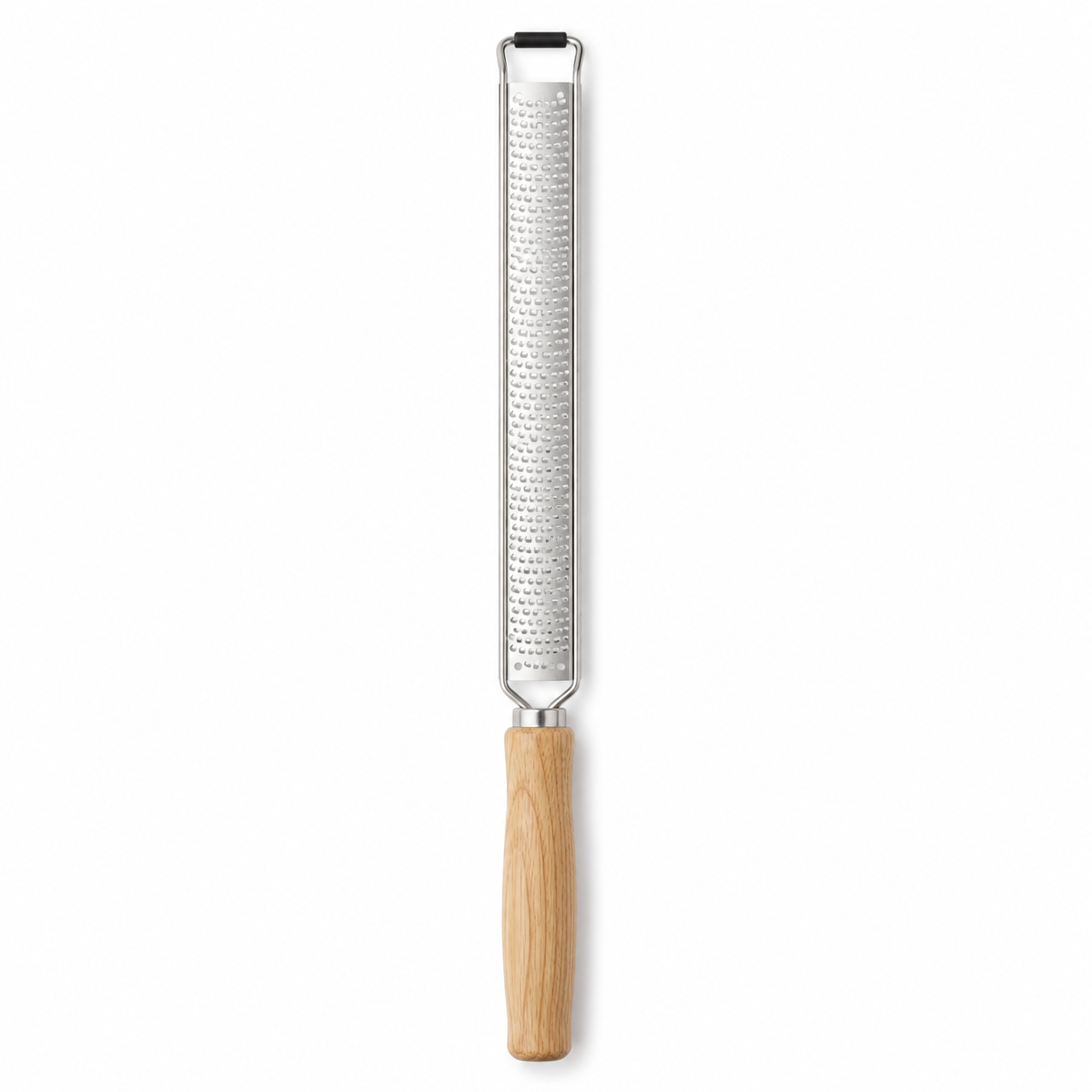 Zesteur fin en inox avec manche bois clair 32 cm