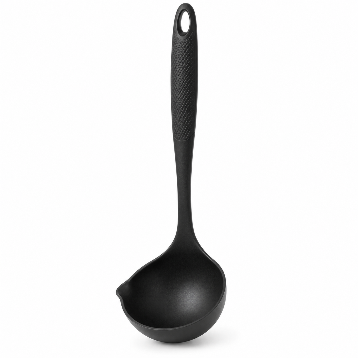 Louche en nylon noir résistante avec manche 31 cm