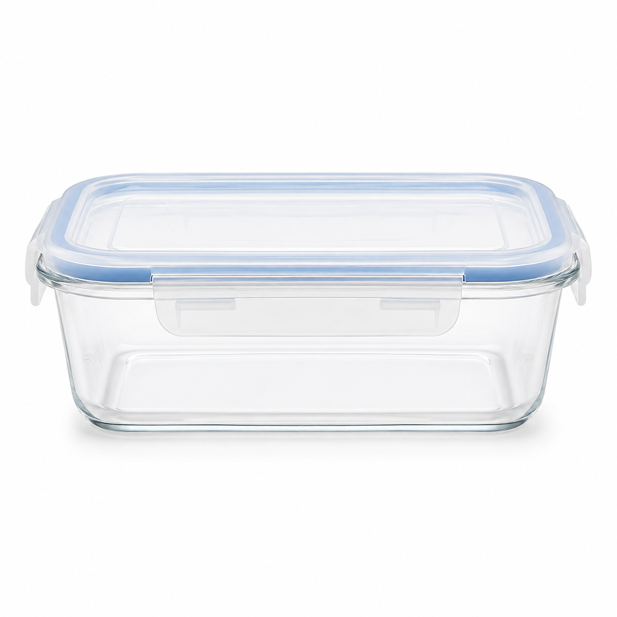 Boîte alimentaire rectangulaire en verre avec couvercle 1 L