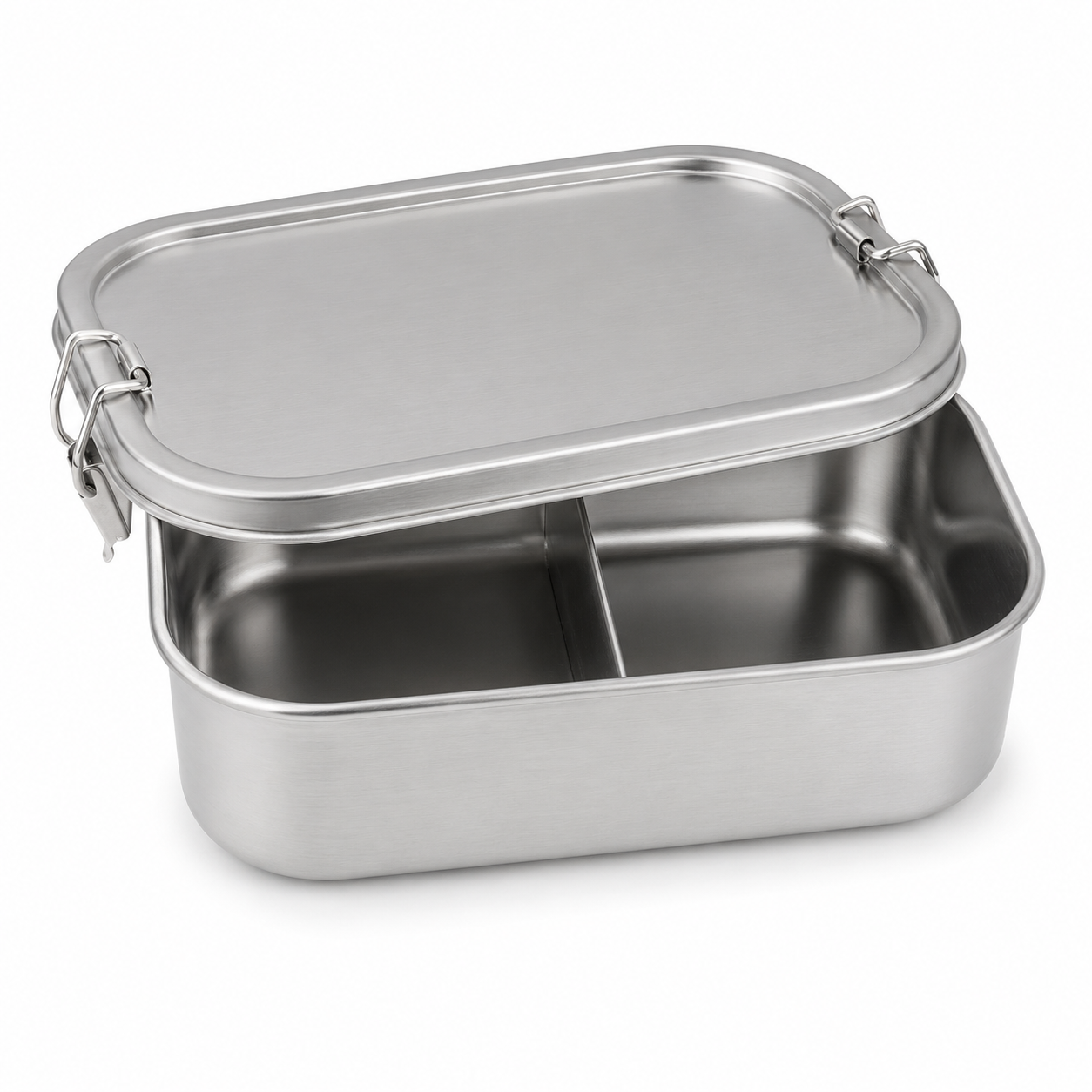 Boîte repas en inox compartimentée avec couvercle 1200 ml