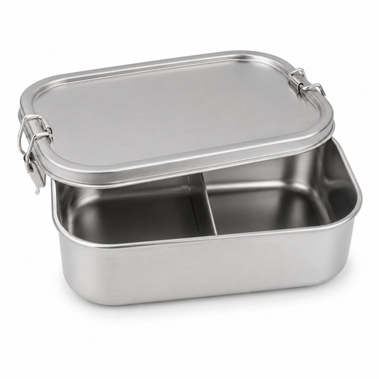 Boîte repas en inox compartimentée avec couvercle 1200 ml