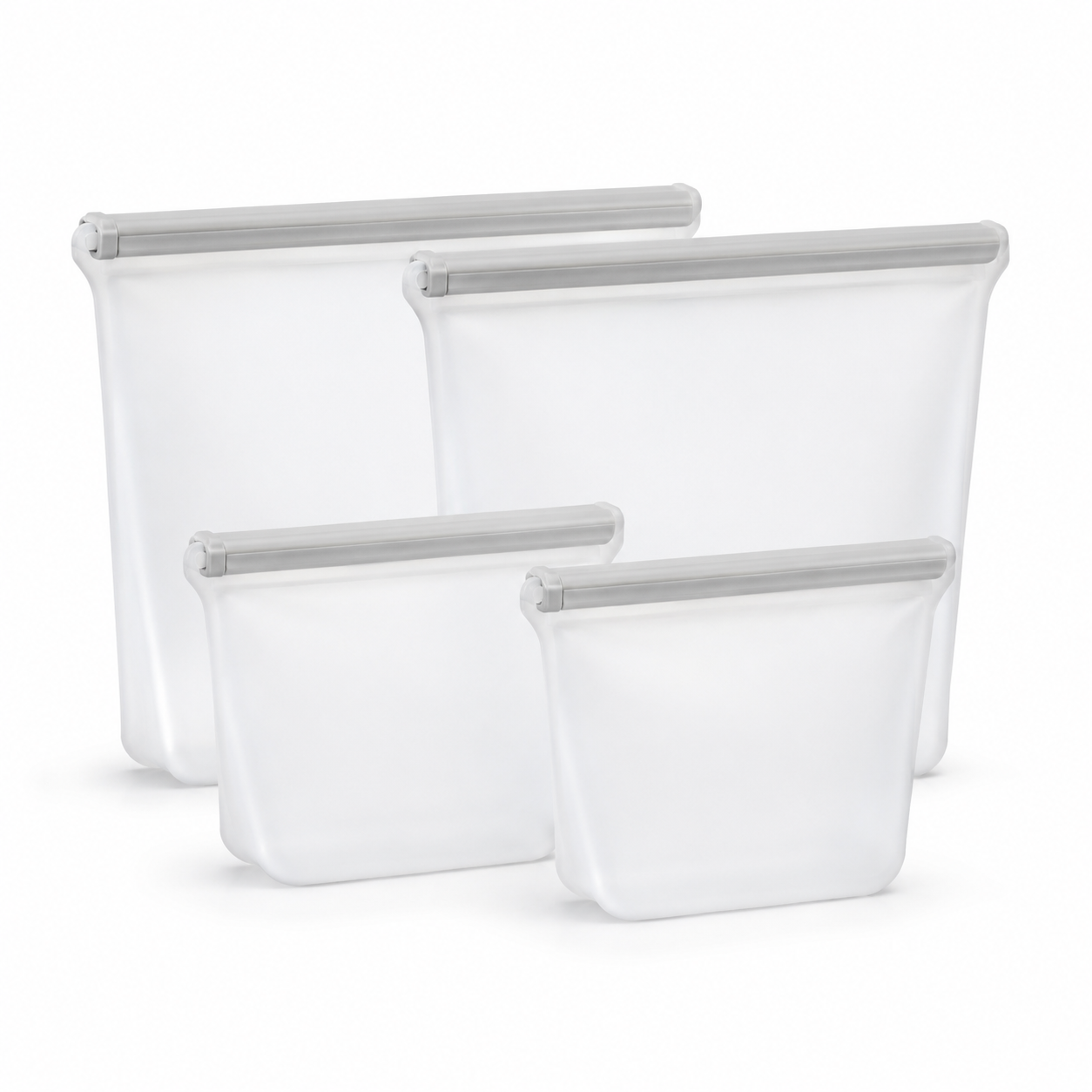 Lot de 4 sacs de conservation en silicone réutilisables