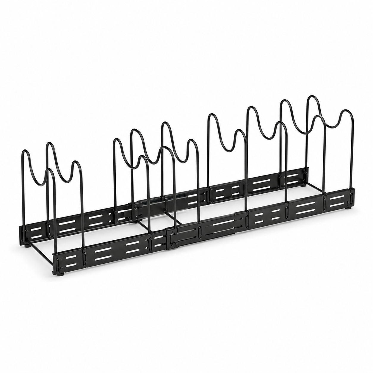 Support à casseroles ajustable noir 30 à 57 cm