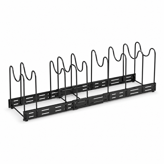 Support à casseroles ajustable noir 30 à 57 cm
