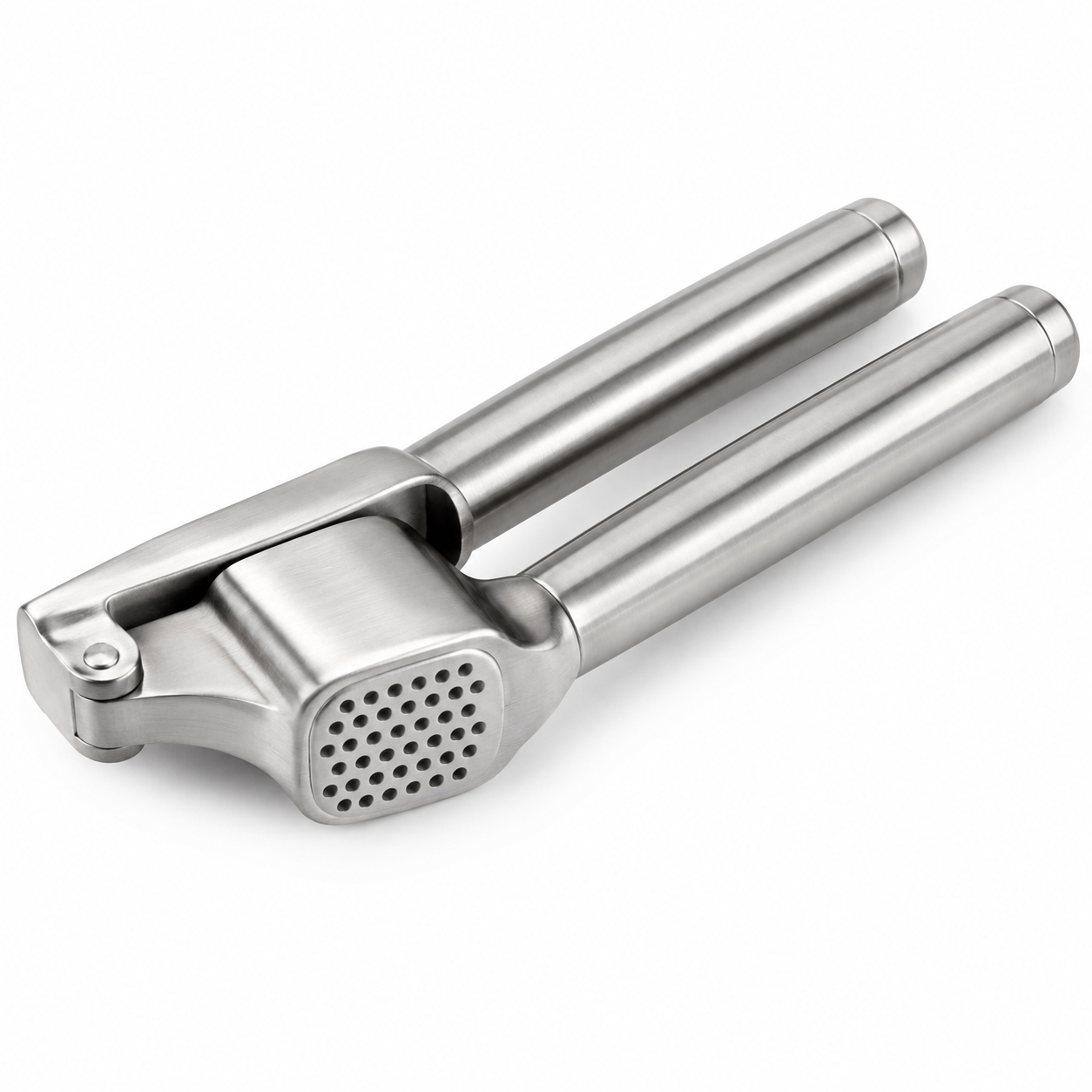 Presse-ail en inox brossé avec poignée ergonomique 17 cm