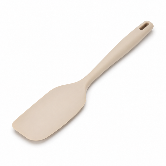 Spatule souple en silicone beige avec noyau inox 32 cm