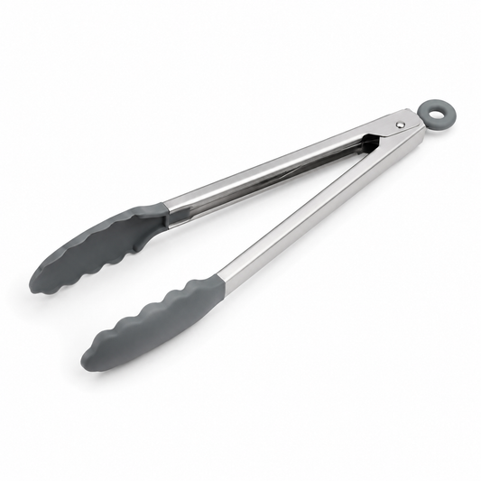 Pince de cuisine en inox avec embouts silicone 30 cm